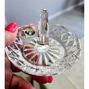 Vintage Bohemia Czech Republic Lead Crystal Ring Jewelry Holder